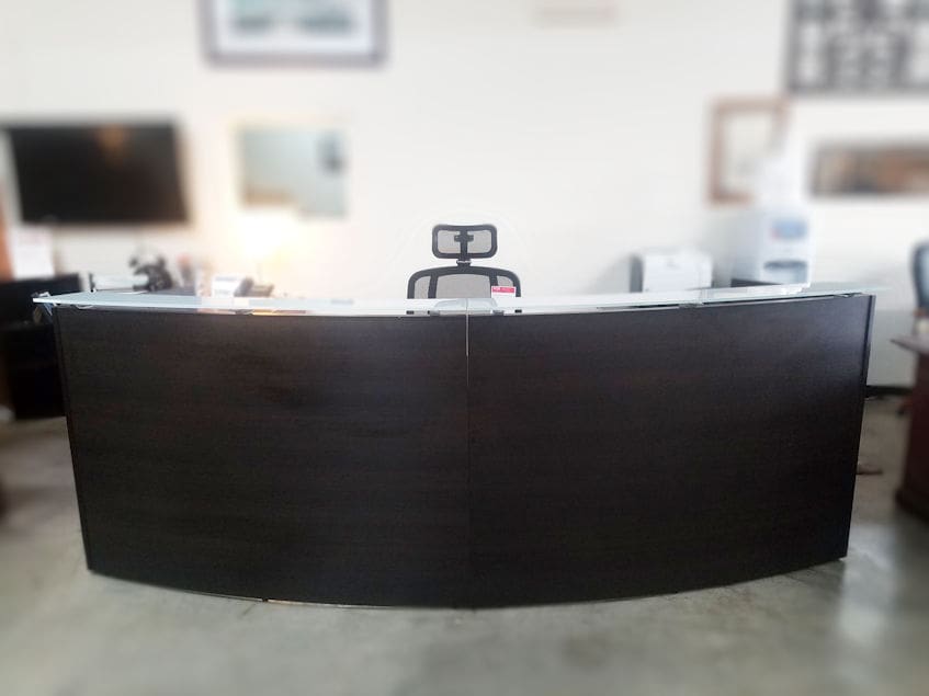 Potenza Curved Reception Desk Modern Reception Desk Smart Buy