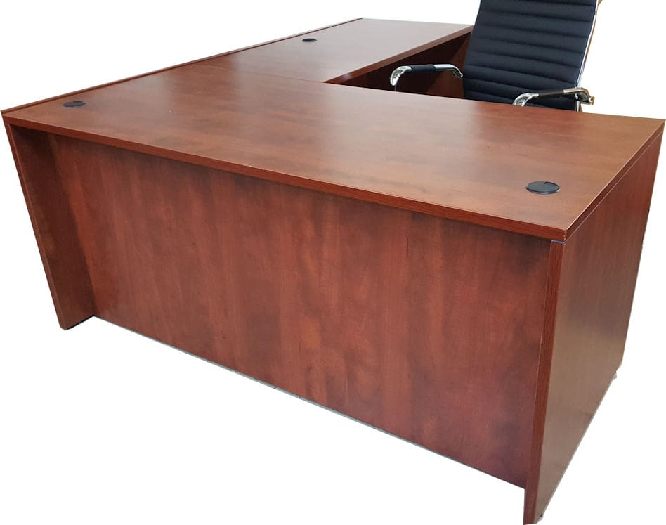 Used Right Oriented Cherry L Shape Desk 66 X 72 Smart Buy Office