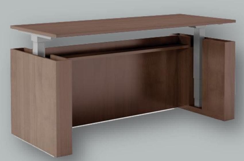 Deluxe Executive Electric Adjustable Height SitStand Straight