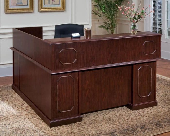 Desk Traditional Reception L Desk Right 66w X 78 Discontinued