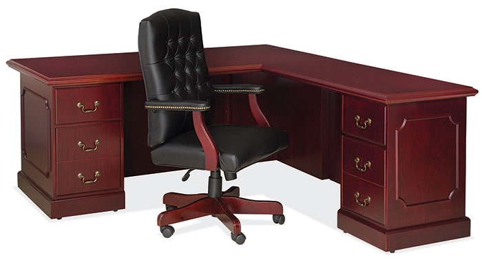 Desk Traditional Executive L Shape Desk Select Size And